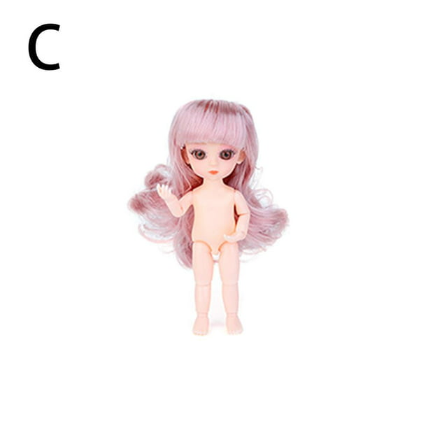 16CM Small Pudding Doll Simulation 3D Acrylic Beauty Girl Playing Doll Toy 
